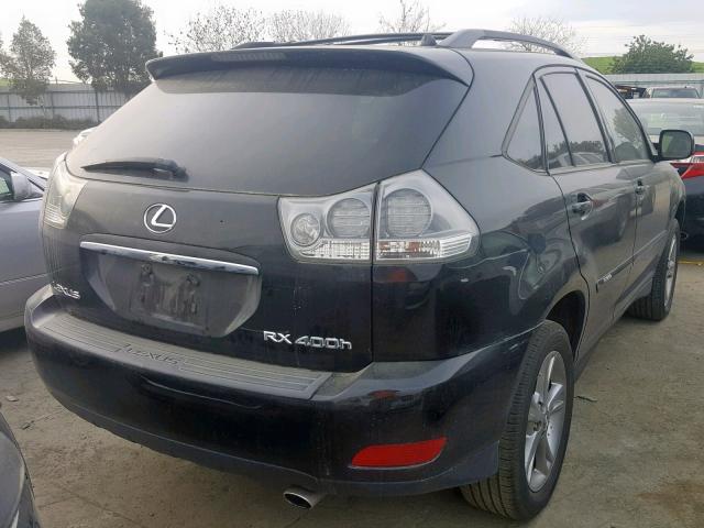 JTJGW31UX72001961 - 2007 LEXUS RX 400H BLACK photo 4