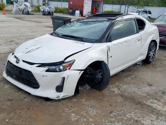 JTKJF5C72F3095735 - 2015 TOYOTA SCION TC WHITE photo 2