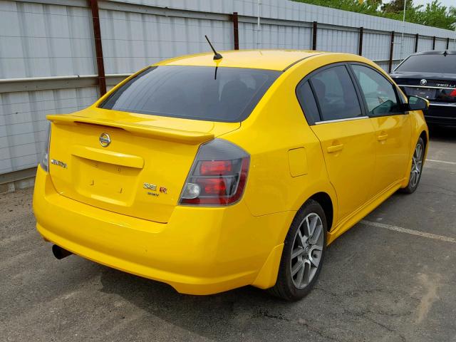 3N1CB61E07L693334 - 2007 NISSAN SENTRA SE- YELLOW photo 4