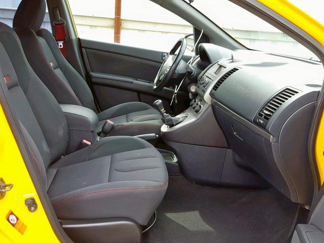 3N1CB61E07L693334 - 2007 NISSAN SENTRA SE- YELLOW photo 5