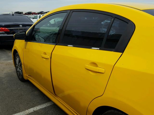 3N1CB61E07L693334 - 2007 NISSAN SENTRA SE- YELLOW photo 9