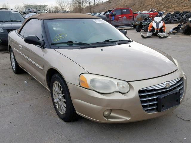 1C3EL55R44N347166 - 2004 CHRYSLER SEBRING LX GOLD photo 1