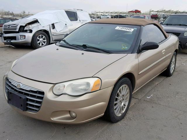 1C3EL55R44N347166 - 2004 CHRYSLER SEBRING LX GOLD photo 2