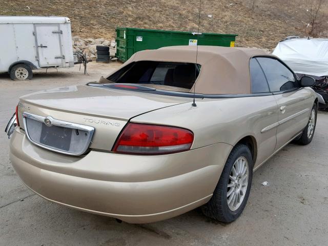 1C3EL55R44N347166 - 2004 CHRYSLER SEBRING LX GOLD photo 4