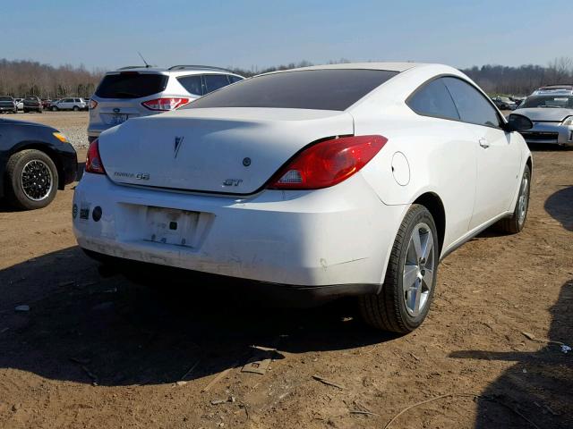 1G2ZH17N694108883 - 2009 PONTIAC G6 GT WHITE photo 4