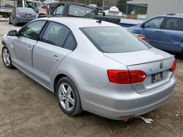 3VWLL7AJ1EM420050 - 2014 VOLKSWAGEN JETTA TDI SILVER photo 3