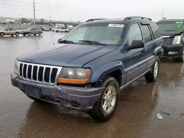 1J4GW48S92C125570 - 2002 JEEP GRAND CHER GRAY photo 2