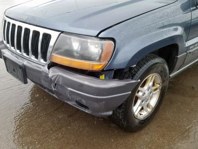 1J4GW48S92C125570 - 2002 JEEP GRAND CHER GRAY photo 9