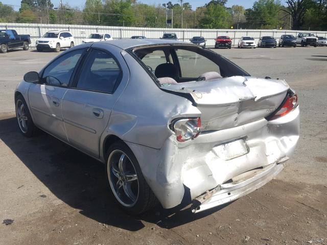 1B3ES56C02D615028 - 2002 DODGE NEON ES SILVER photo 3