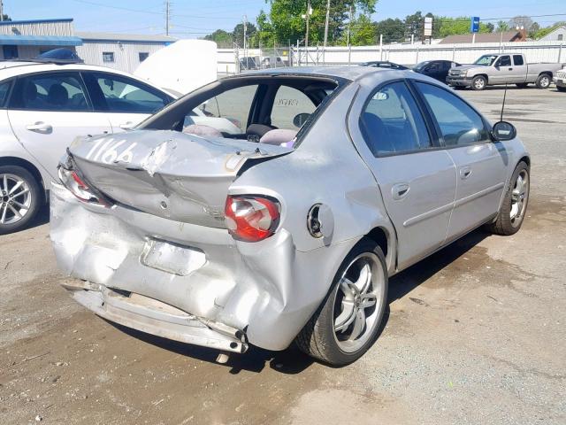 1B3ES56C02D615028 - 2002 DODGE NEON ES SILVER photo 4