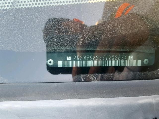 2G2WP522551282654 - 2005 PONTIAC GRAND PRIX GRAY photo 10