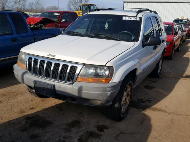 1J4GW48N5YC345324 - 2000 JEEP GRAND CHER WHITE photo 2