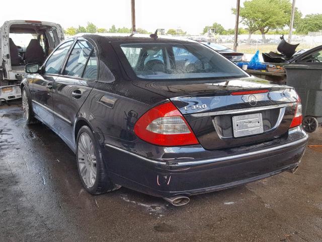 WDBUF56X77B120649 - 2007 MERCEDES-BENZ E 350 BLACK photo 3