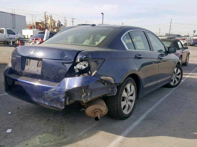 1HGCP26828A155917 - 2008 HONDA ACCORD EXL BLUE photo 4