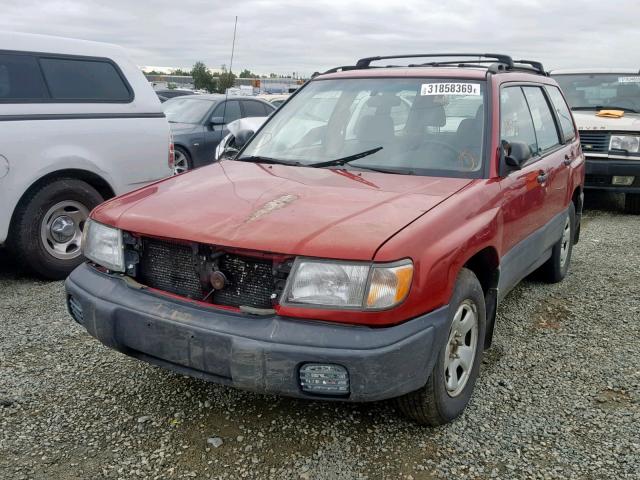 JF1SF6353YH729453 - 2000 SUBARU FORESTER L RED photo 2