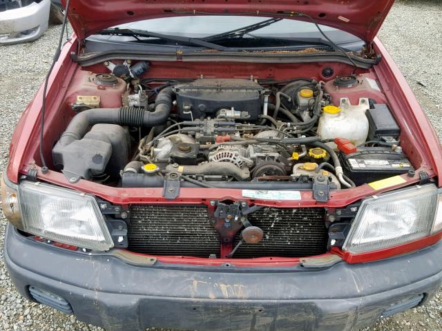 JF1SF6353YH729453 - 2000 SUBARU FORESTER L RED photo 7