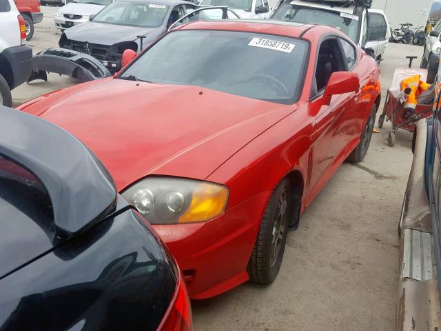 KMHHM65D53U067742 - 2003 HYUNDAI TIBURON RED photo 2