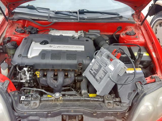 KMHHM65D53U067742 - 2003 HYUNDAI TIBURON RED photo 7