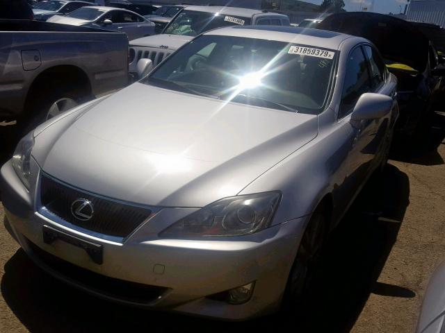 JTHBK262765015550 - 2006 LEXUS IS 250 SILVER photo 2