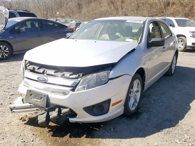 3FAHP0GA3CR426269 - 2012 FORD FUSION S GRAY photo 2