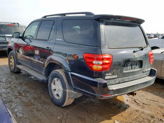 5TDBT48A12S063838 - 2002 TOYOTA SEQUOIA LI BLACK photo 3