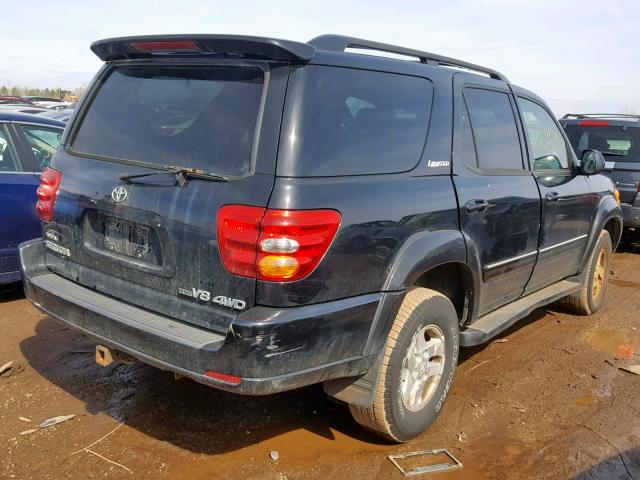 5TDBT48A12S063838 - 2002 TOYOTA SEQUOIA LI BLACK photo 4