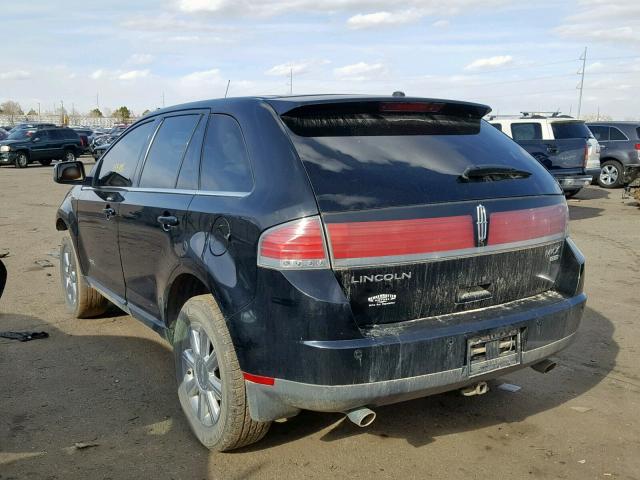 2LMDU88C07BJ09036 - 2007 LINCOLN MKX BLACK photo 3