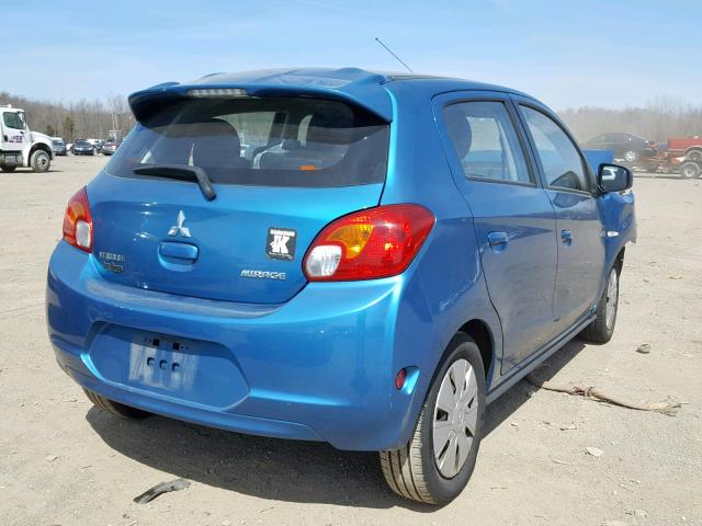 ML32A3HJ1EH015039 - 2014 MITSUBISHI MIRAGE DE BLUE photo 4