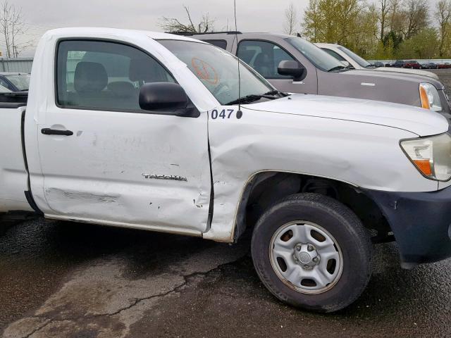 5TENX22N38Z513051 - 2008 TOYOTA TACOMA WHITE photo 9