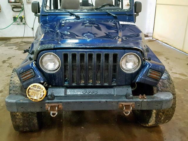 1J4FA49S35P350766 - 2005 JEEP WRANGLER / BLUE photo 7