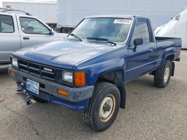 JT4RN63R9G0021445 - 1986 TOYOTA PICKUP RN6 BLUE photo 2