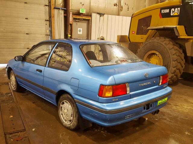 JT2EL43B9M0078857 - 1991 TOYOTA TERCEL DEL BLUE photo 3