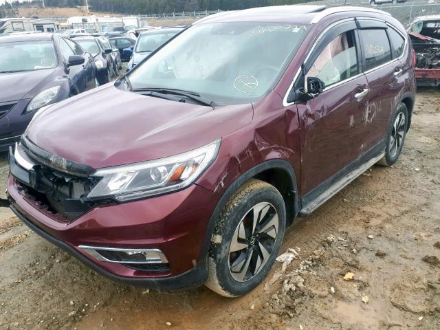 5J6RM4H96GL804280 - 2016 HONDA CR-V TOURI RED photo 2