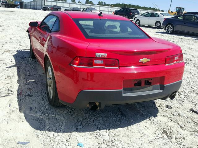 2G1FB1E38F9185211 - 2015 CHEVROLET CAMARO LS RED photo 3