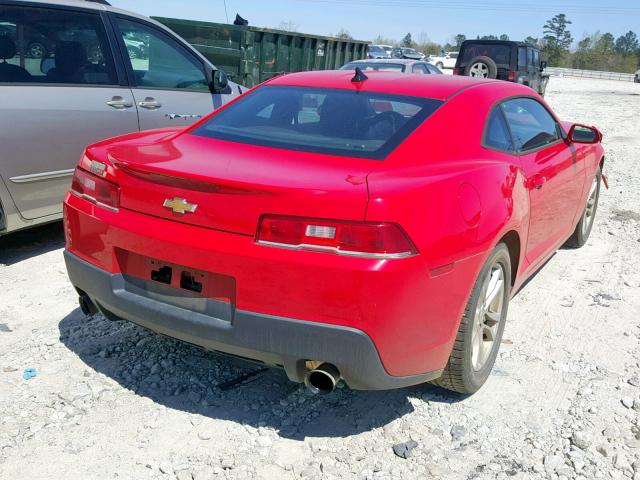 2G1FB1E38F9185211 - 2015 CHEVROLET CAMARO LS RED photo 4