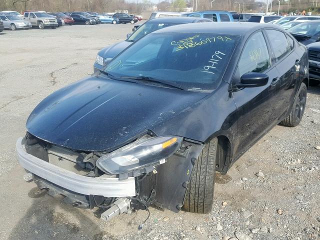 1C3CDFBB1FD253448 - 2015 DODGE DART SXT BLACK photo 2