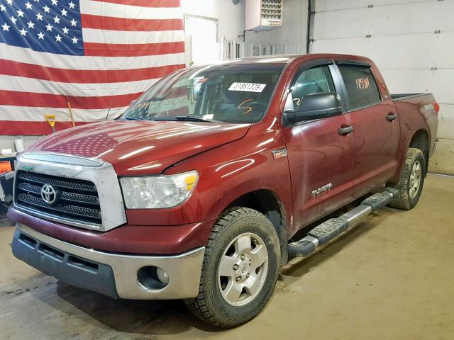 5TBDV541X8S497692 - 2008 TOYOTA TUNDRA CRE MAROON photo 2