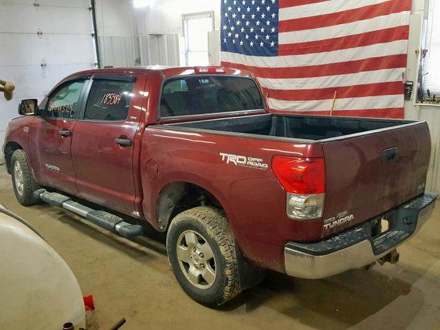 5TBDV541X8S497692 - 2008 TOYOTA TUNDRA CRE MAROON photo 3