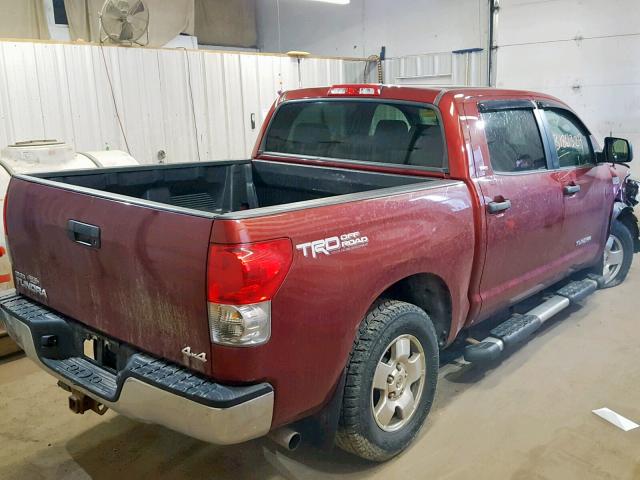 5TBDV541X8S497692 - 2008 TOYOTA TUNDRA CRE MAROON photo 4