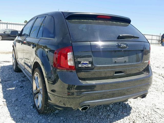 2FMDK3AK3EBA01979 - 2014 FORD EDGE SPORT BLACK photo 3