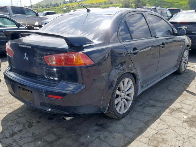 JA3AU86U08U026070 - 2008 MITSUBISHI LANCER GTS BLACK photo 4