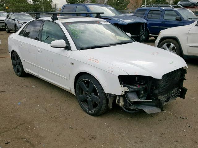 WAUEF78E77A109683 - 2007 AUDI A4 S-LINE WHITE photo 1