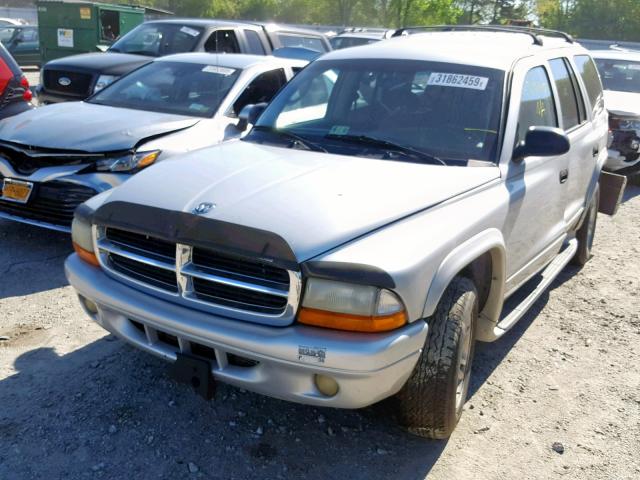 1D4HR48N13F503671 - 2003 DODGE DURANGO SL SILVER photo 2