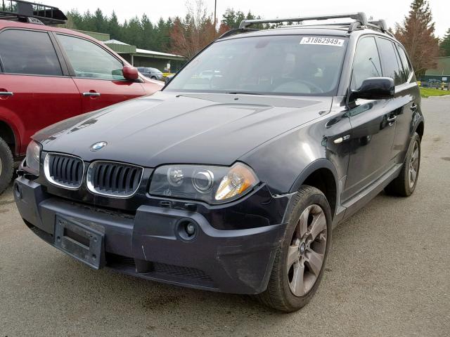 WBXPA93444WA65540 - 2004 BMW X3 3.0I BLACK photo 2