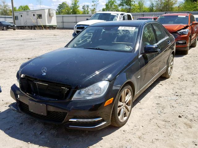 WDDGF4HB8CR203167 - 2012 MERCEDES-BENZ C 250 BLACK photo 2