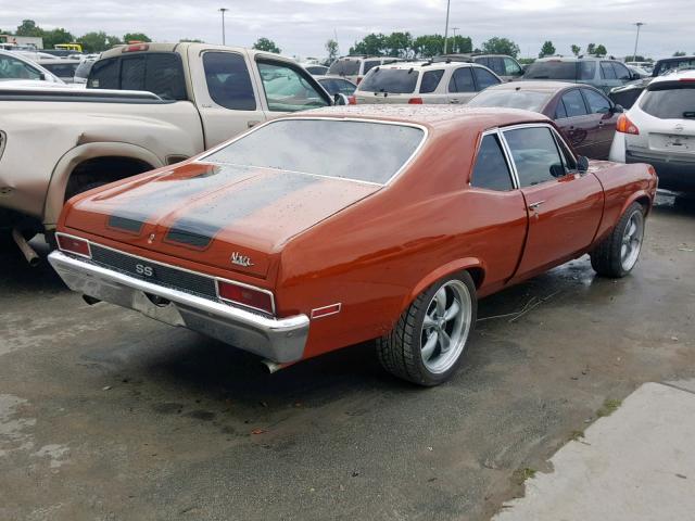 114271W145454 - 1971 CHEVROLET NOVA ORANGE photo 4