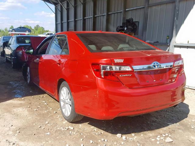 4T1BD1FK8CU037043 - 2012 TOYOTA CAMRY HYBR RED photo 3