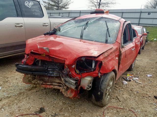 KL1TG56608B118204 - 2008 CHEVROLET AVEO LT RED photo 2