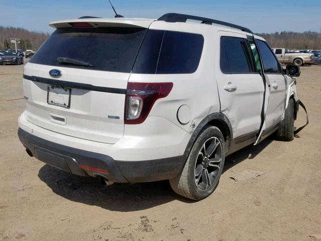 1FM5K8GT9FGC03818 - 2015 FORD EXPLORER S WHITE photo 4