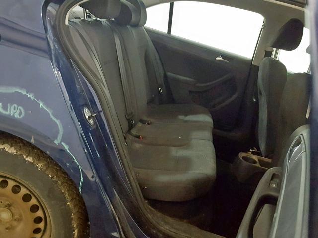 3VW1K7AJ2BM098041 - 2011 VOLKSWAGEN JETTA BASE BLUE photo 6